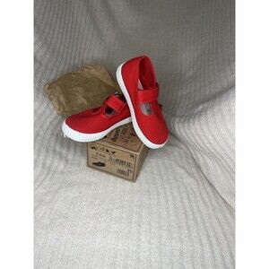 NEW 25 (8.5) Cienta Kids Mary Jane Red Strap Slip-on Toddler Shoes